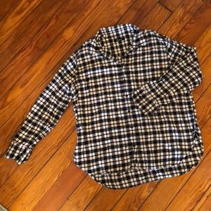 Madewell flannel side-button shirt, size Large